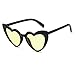 Produktbild Sonnenbrille Liebe Herz Sonnenbrille Frauen Big Frame Persönlichkeit Sonnenbrille Mode Niedlich Sexy Retro Katzenauge Vintage Sonnenbrille-C5_Yellow