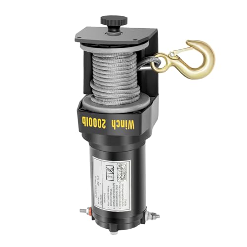 Cabrestante eléctrico de 12 V de aleación de acero con mando a distancia, cabrestante eléctrico Offroad con cuerda de 6 m, cabrestante vertical horizontal para remolque de coche, ATV, yates