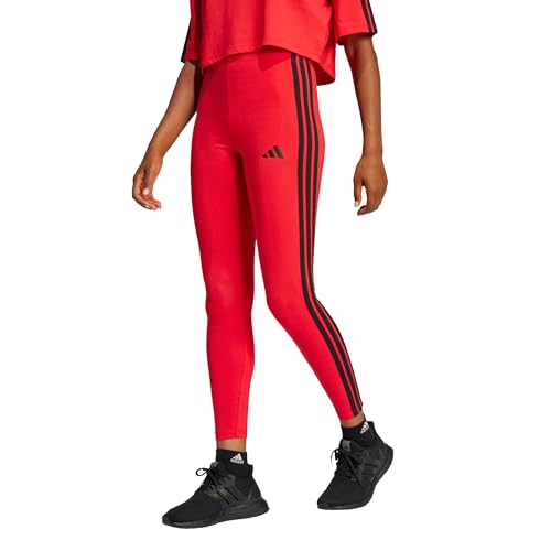 Leggings de sport femme adidas 3 bandes collant jersey coton fitness stretch noir