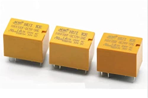 Relé mini HK4100F-DC9V de alta sensibilidad para conmutación estable en PCB 10 unidades