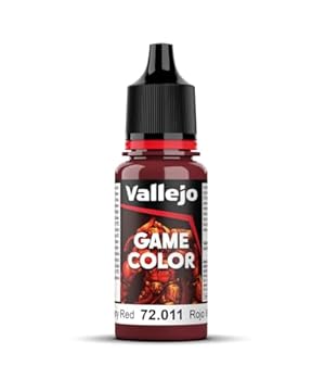 Vallejo Game Color Acrylic Paint, Water-Based, for Fantasy Figures and Wargames, 18 ML Bottle with Dropper, Viscera Red, Matte Finish
