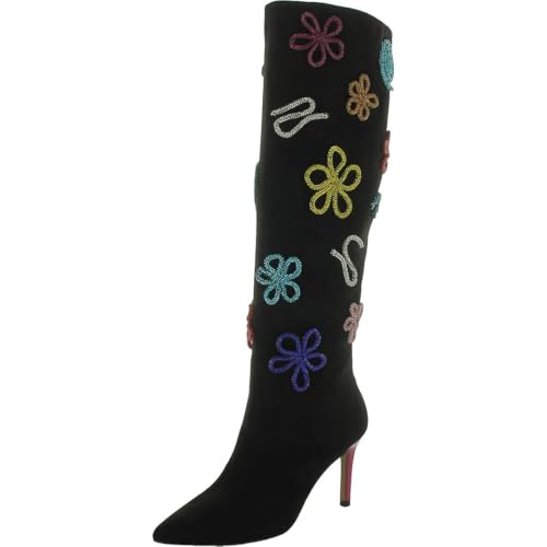 Betsey Johnson Womens Embellished Tall Knee-High Boots