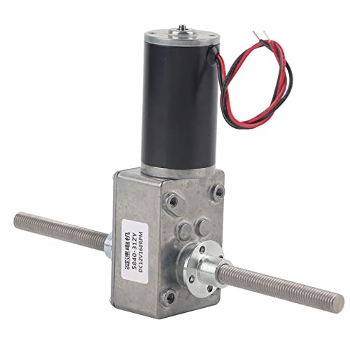 Motor de caja de engranajes de alto torque de 12V, motor de doble eje M8 Motor de engranaje helicoidal de 1280 Motor de reducción coaxial de eje derecho e izquierdo con brida(Reduction Ration 50)