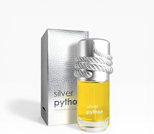 Silver Python Parfum, 100ml, Luxury Fragrance with Silver Rope Detail ...