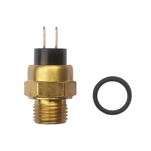 Steowsey Interruptor de temperatura del ventilador del radiador de motocicleta, sensor de temperatura del agua, M16 x 1.5