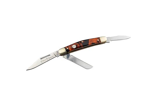 Boker Large Stockman 4 Inch Pocket Knife, Faux Tortoise,Traditional Series 2.0, Made in Germany