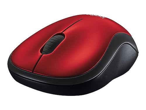Logitech M185 Souris Sans Fil, 2.4 GHz avec Mini Récepteur USB, Longévité de la Pile 12 Mois, Résolution du Capteur 1000 PPP, Ambidextre, Compatible PC, Mac, Ordinateur Portable - Rouge