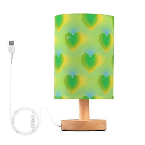 Lámpara de mesa para habitación con luz LED y puerto USB miniatura 1