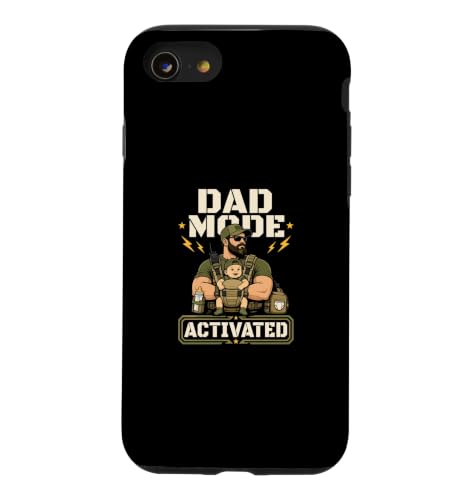 Dad Mode Activated New Dad Tactical Fatherhood ���[���A �X�}�z�P�[�X iPhone SE (2020) / 7 / 8 �p