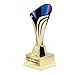 Same Day Awards Tuscany Blue and Gold Victory Trophy with Free Engraving – 12 Inch Classic Achievement Award for Sports, Work, School and Team Recognition