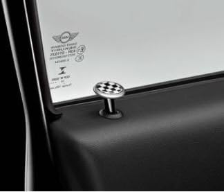 MINI COOPER Door Lock Caps/Checkered Flag, 2 caps per Box