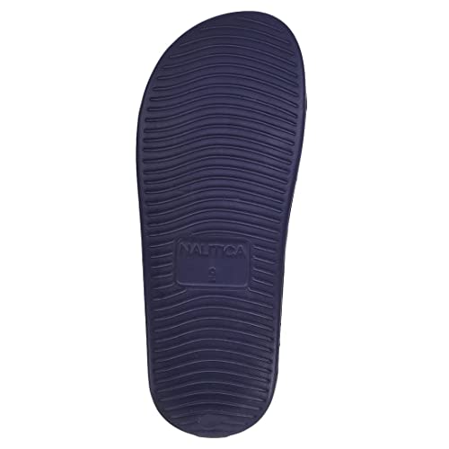Image of Nautica Men's Open Toe Slide Sandals - Comfortable Indoor & Outdoor Shower Slippers