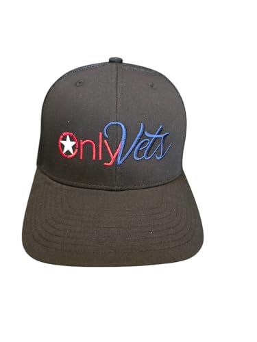 Image of USA Only Vets Hat Flag Veteran Hat for Men Women, Funny Embroidered American Army Military Baseball Cap
