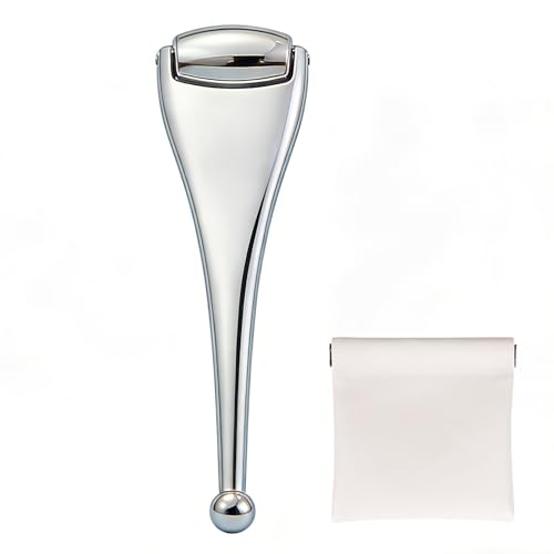 Jepiu Gentle Metal Eyelid Massage Wand for Blocked Glands - Relieves Chalazion Stye Dry Eyes and MGD Eye Roller for Improves Meibum Flow & Unclogs Oil Glands