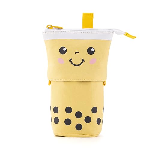 テレスコピングペンシルケースジッパーポーチ拡張可能なペンケーススタンディングデスクペン主催者の学生用拡張可能な鉛筆ポーチ