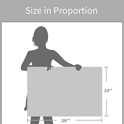 Artistic Path Abstract Canvas Painting Flower Picture: Teal Floral Golden Foil Wall Art On Canvas For Office (36''W X 24''H,Multi-Sized) #TOP5