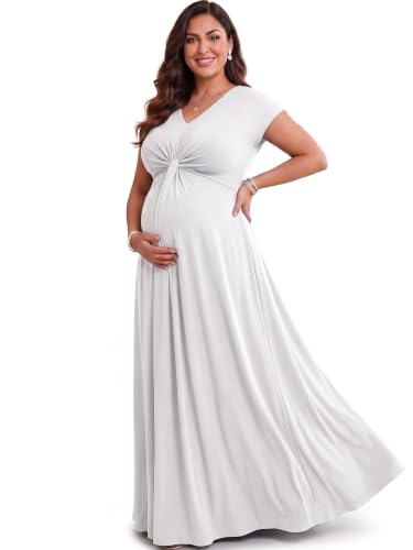 Image of KOH KOH Womens Long Flowy Cap Sleeve Empire Waist Cocktail Maxi Dress Gown