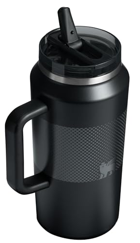 Image of STANLEY Quencher ProTour Flip Straw Tumbler with Leakproof Lid 64 oz | Built-In Straw and Handle | Large Capacity for Travel & Sports | Insulated Stainless Steel Cup | BPA-Free | Black Fade