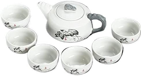 Teapots, ceramic teapots, Handmade Ceramic Kung Fu Tea Set Teapot Drinkware Tea Pot Cup Set Ceramic Chinese puer Teaset Kettle (Color : See Chart8)