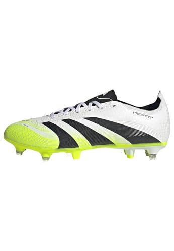 Adidas Unisex League Soft Ground Football Boots, Cloud White/Core Black/Lucid Lemon, 41 1/3 EU