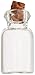 Darice, Timeless Miniature, 4 Piece Spice Bottles with Cork Plugs, Clear