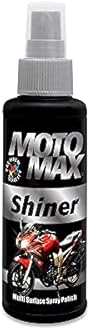 Motomax Shiner Multi surface Spray Polish 100ml|Instantly Cleans, Polishes and Shines Motorbikes, Scooters, Cars | Useful for Plastic, Metal, Tyre & Rubber Parts,