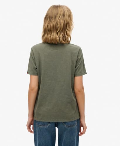 Superdry Chemise Embellish Varsity Relaxed pour homme, Vert scarabée texturé, 36