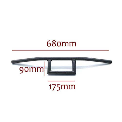 7/8 "22mm Guidon Fenêtre Attaque Style Poignée Bar Chopper Café Racer Moto Universelle (Chrome)