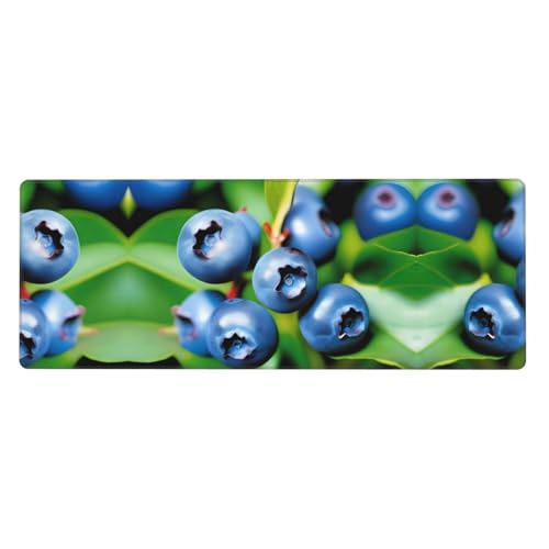 PHAYAH Fruit Blueberry Grand clavier antidérapant 30 x 80 cm Convient pour les utilisateurs de bureau et d'ordinateur portable pour les jeux de bureau et les études