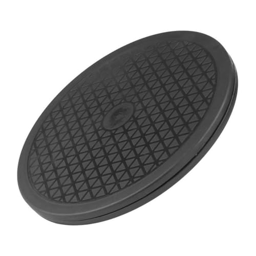 BIUDECO Plateau Tournant Manuel à 360 Degrés Noir en Caoutchouc Billes en Acier Inoxydable Double Face Rotation Stable Support Jusqu'à 30 Kg Cuisine et...