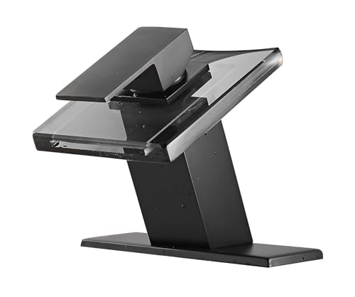 Robinet cascade LED de salle de bain chromé avec 3 lumières et vidage inclus