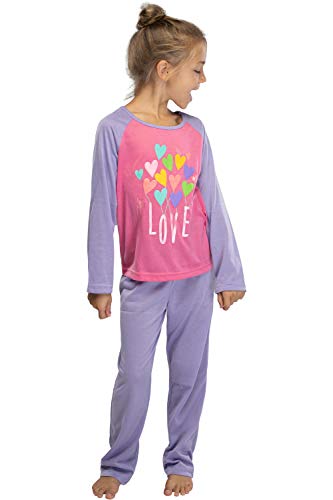 INTIMO Girls' Chloe & Olivia 'Love' Pajama Set