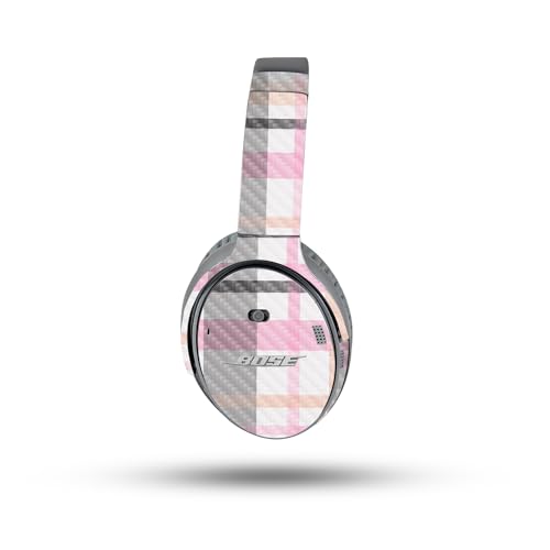 Image of MightySkins Carbon Fiber Skin Compatible with Bose QuietComfort 35 II Headphones - Plaid | Protective, Durable Textured Carbon Fiber Finish | Easy to Apply, Remove, and Change Styles