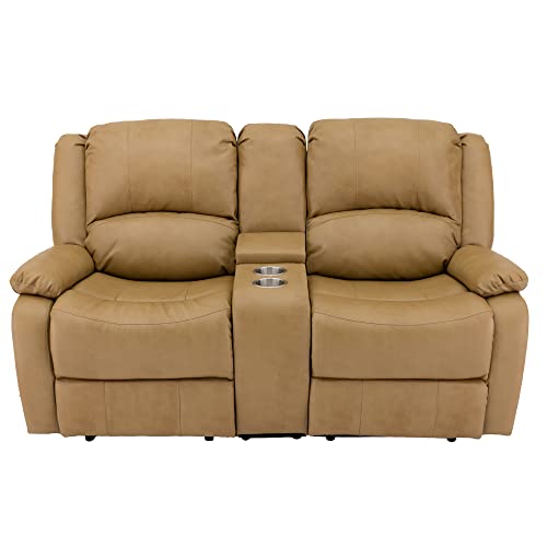 RecPro Charles Collection 67" Double Recliner RV Sofa & Console RV Zero Wall Loveseat Wall