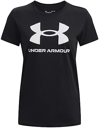 Under Armour UA Logo SS Kadın T-Shirt Black / / White XS - Görsel 6