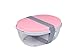 Rosti Mepal 107640576700 Boîte à salade Ellipse duo - Nordic Pink, Plastique, 22,5 x 17,5 x 9,5 cm