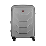Wenger Prymo 4-Wheel Hard Shell Suitcase with TSA Lock, Lightweight Travel Trolley for Travel & Holidays, Unisex, Silver, Medium