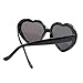 Fashion Large Women Lady Girl Oversized Heart Shaped Retro Sunglasses Cute Love Eyewear (black)