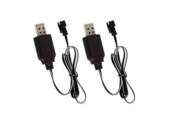Image of SP Electron SM-2-Pin RC Plug Model Battery Charger Cable, USB Charger Cable Compatible RC Car RC Plane RC Tank RC Drone Toys & Multipurpose Batteries (Pack of 2)