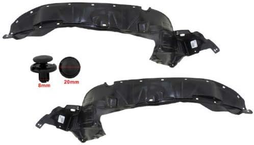 Parts N Go 2001-2006 MDX juego de guardabarros delantero con clip/cierres AC1250101 AC1251101 74151S3VA00 74101S3VA00