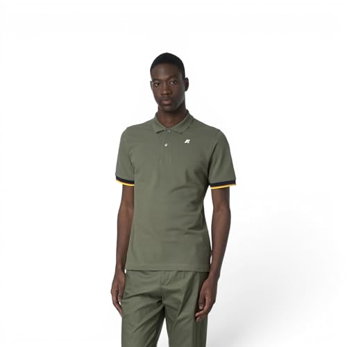 K-Way Polo homme Kway K1125BW 001 Vincent Pique Slim Green Lichen, vert, XL