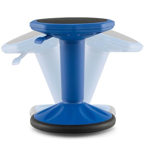Image of Giantex Wobble Stools for Classroom Seating - Wiggle Stool with Adjustable Height, 24 inch Active Learning Stool, Sitting Balance Chair for School, Office Stand Up, Flexible Seating Wobble Chair, Navy