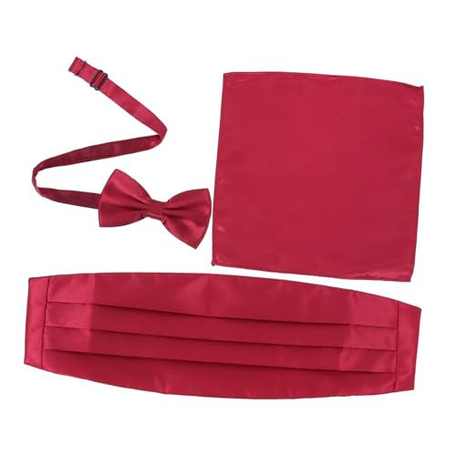 Set de 3 pzas corbata de moño con pañuelo caballero