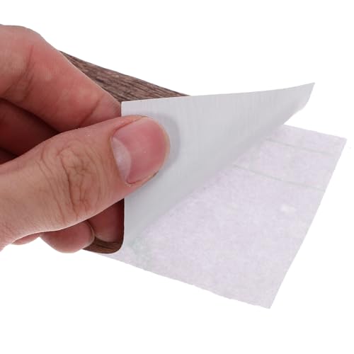 DIYEAH Guarnição De Moldagem De Rodapé 1 Rolo De Papel De Parede De Madeira Casca De Borda E Cola Fi