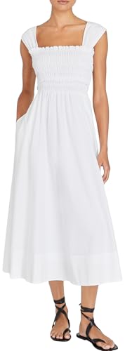 Image of Club Monaco Women's Women's Cotton Smocked Bodice Maxi Dress