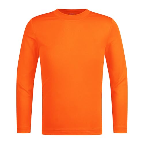 Image of LETAOTAO UPF 50+ Boys Neon Rash Guard Long Sleeve Swim Shirt | 4T to Youth,Boys & Girls Sun Shirt, Sun Protection Shirt,Quick Dry, Moisture-Wicking Fabric, Fishing Shirt