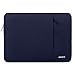 MOSISO Laptop Sleeve Bag Compatible with 13-13.3 inch MacBook Pro, MacBook Air, Notebook Computer, Vertical Style Water Repellent Polyester Protective Case Cover with Pocket, Navy Blue