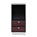 Furinno 10002EX/BR 3 Shelves Cabinet/Bedside Night Stand with 2 Bin Drawers, Espresso Finish