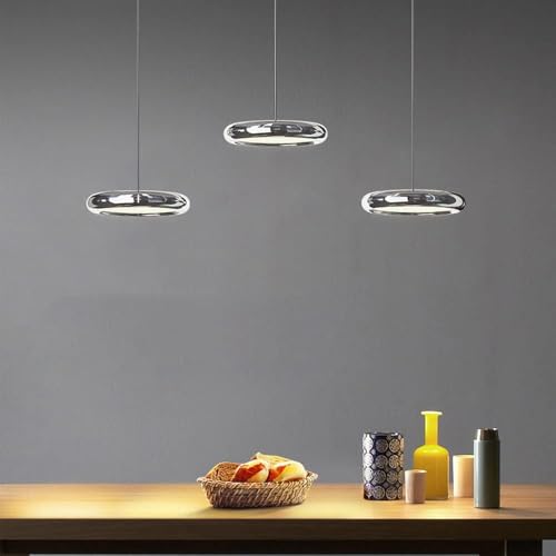 Suspension LED cuisine argentée 20cm design postmoderne - 6