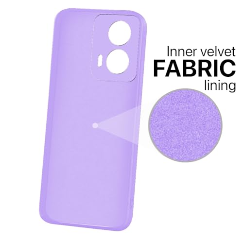 Image of Amazon Brand- Solimo Mobile Cover for Motorola Moto G34 5G / G45 5G | Full Camera Protection | Premium Liquid Silicon Case | Flexible Bumper Case for Motorola Moto G34 5G / G45 5G (Purple)